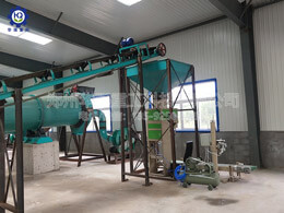 有機肥圓盤造粒產(chǎn)線現(xiàn)場